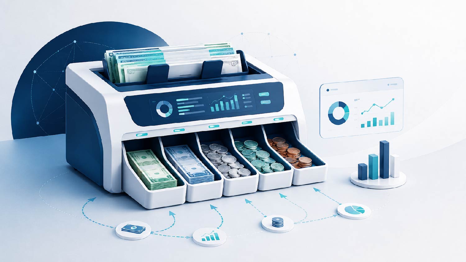 تصویری مفهومی درباره مدیریت نقدینگی در کسب‌وکار